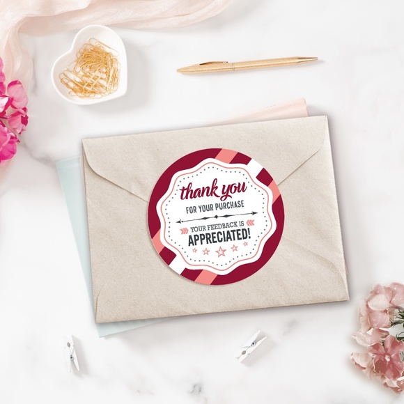 Design by Me Other - Thank You - 2” Round Stickers (96ct)